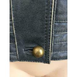 C948 Vero Moda Maat S=36 grijs echt-leren jas winterjas leer
