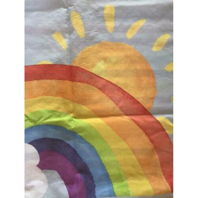 NIEUW! Dekbedovertrek rainbow 1 persoons