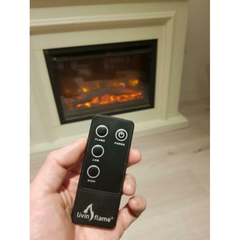 Elektrisch openhaard met verwarming, licht en remote