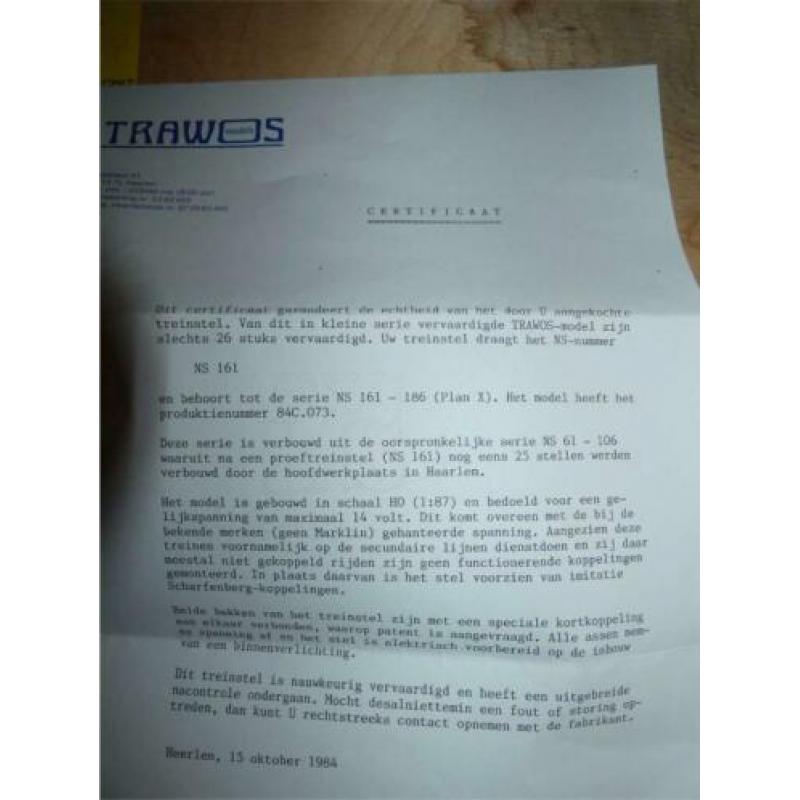 NS DE-2 gele Blauwe Engel dubbel Dieseltreinstel van THS H0