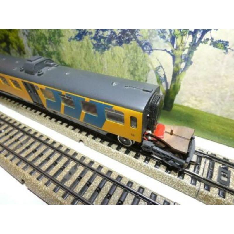 NS DE-2 gele Blauwe Engel dubbel Dieseltreinstel van THS H0