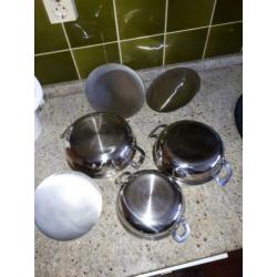 Retro 3 Gero Zilmeta Dekschalen Verzilverde Schalen Deksel