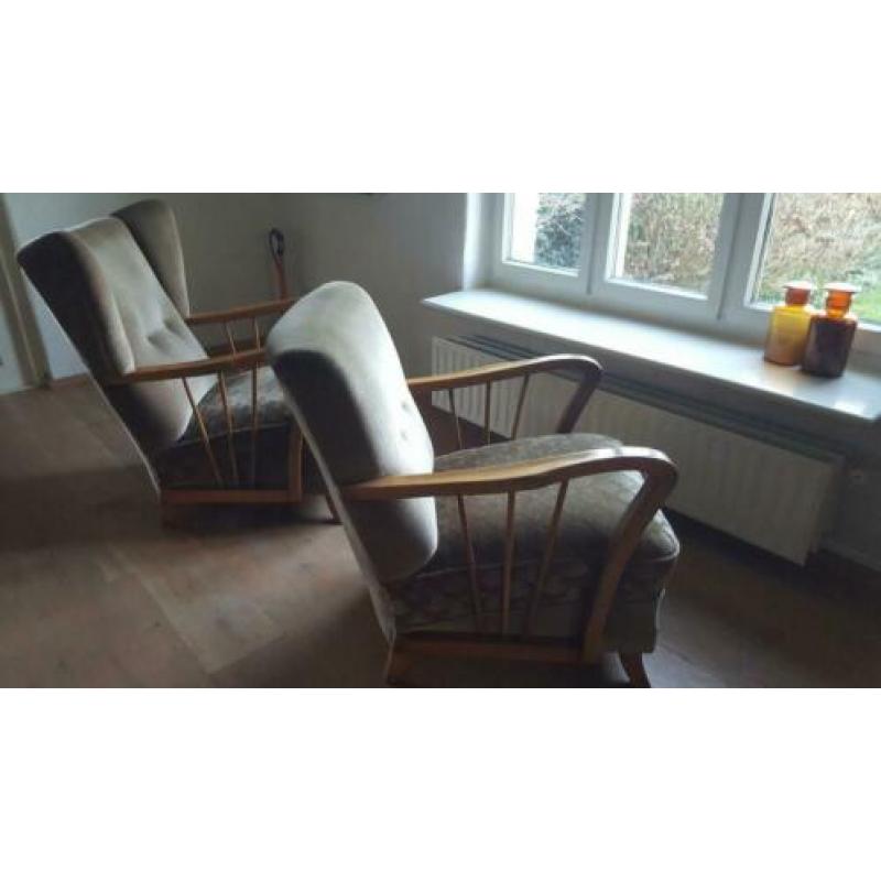 Retro jaren 50 60 Deens stoel