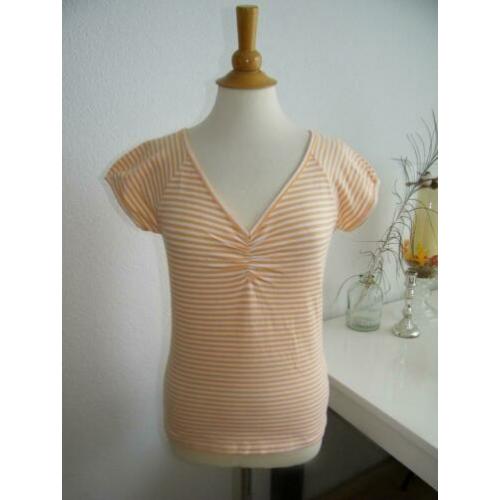 Dames Shirt Maat M Gestreept Zalm