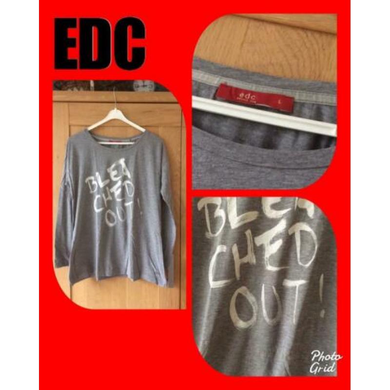 EDC??grijs shirt met tekst??L