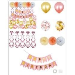 Flower ball verjaardag ballon set