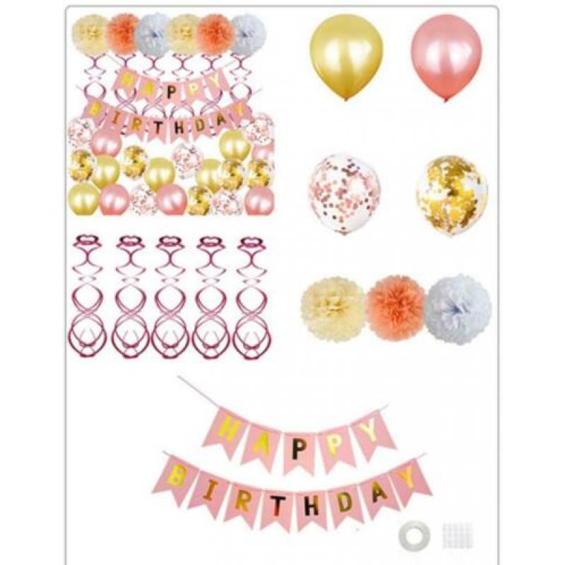 Flower ball verjaardag ballon set