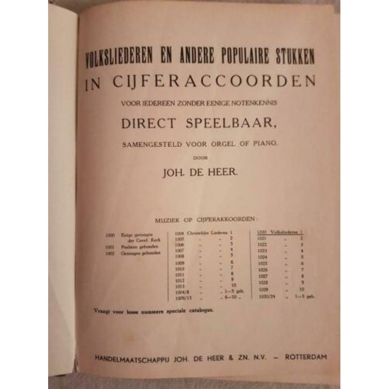 Volksliederen in cijferaccoorden Joh de Heer