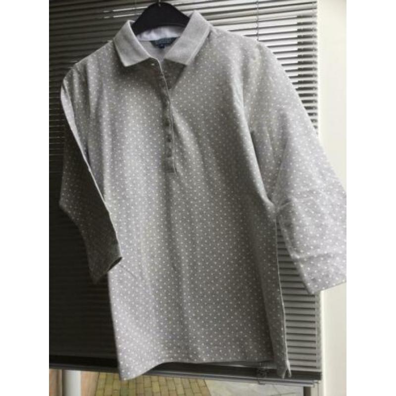 Bloomings poloshirt grijs witte stip nieuw