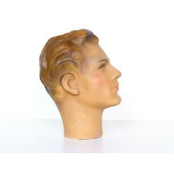 Vintage retro mannequin hoofd paspop kop antiek gips 1950