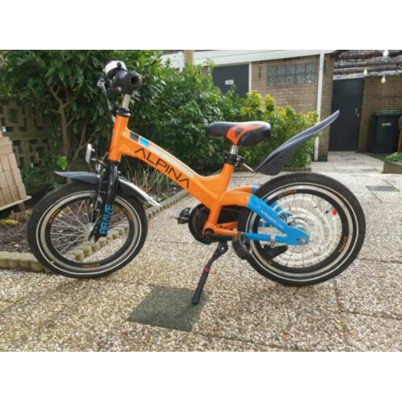 Stoere Alpina Brave kinderfiets 16" Orange 4+
