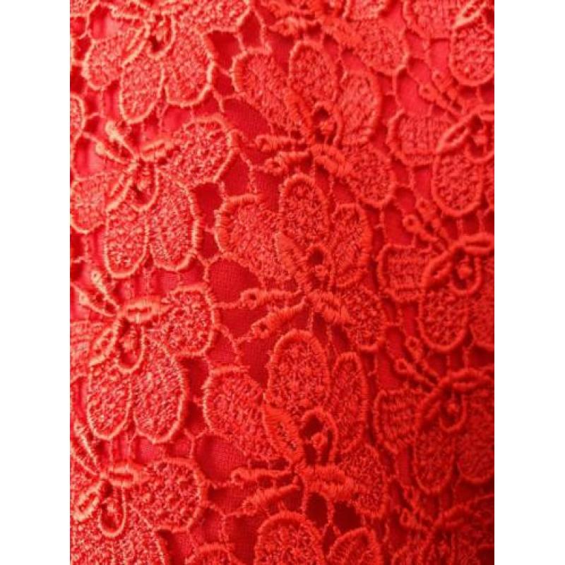 Vintage evening dress - prachtige rode lange jurk S