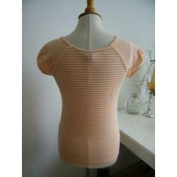 Dames Shirt Maat M Gestreept Zalm