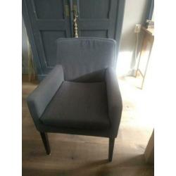 Mooi donker grijze fauteuils eetkamerstoelen