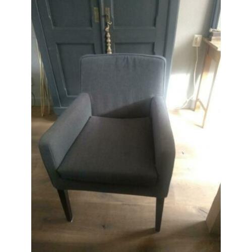 Mooi donker grijze fauteuils eetkamerstoelen