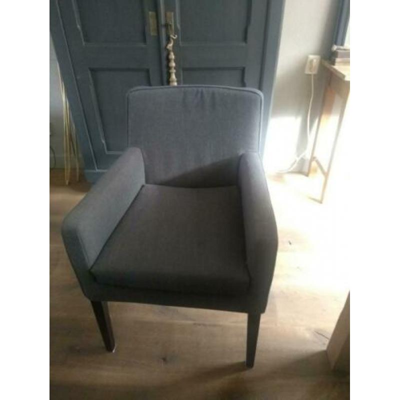 Mooi donker grijze fauteuils eetkamerstoelen