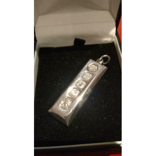 Zilveren hanger 1977 queens jubilee. 925 zilver