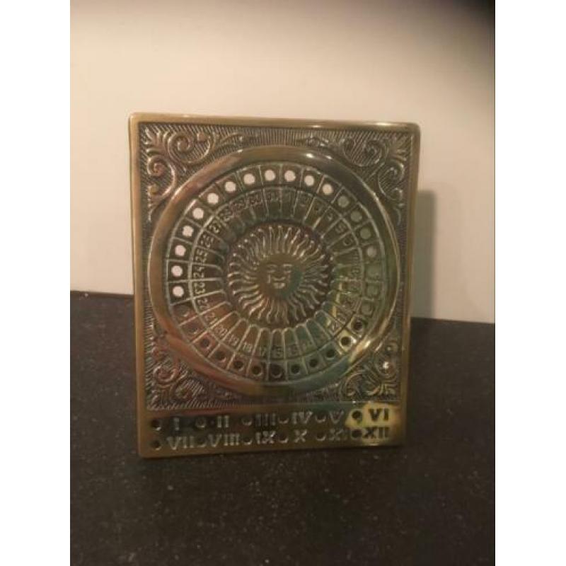 Eeuwig durende kalender messing koper