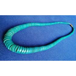 Turquoise Heishi kralen ketting Lengte 49 cm