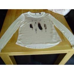 Z.g.a.n. ecru Maison Scotch top, maat 2 = 38/40