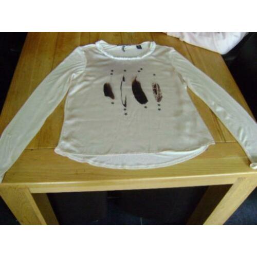 Z.g.a.n. ecru Maison Scotch top, maat 2 = 38/40