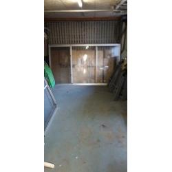 2x aluminium kozijn enkel glas 240x140
