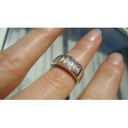 925 zilver ring witte topaas maat 16 1/4 - Vanoli
