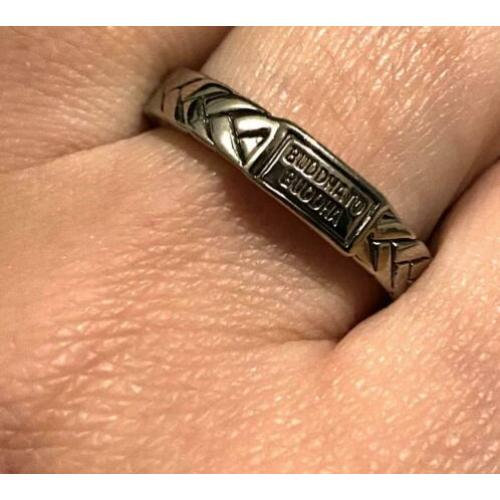 Buddha to buddha look ring zilver kleur maat 20