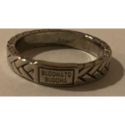 Buddha to buddha look ring zilver kleur maat 20