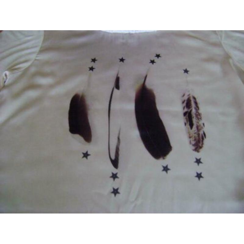 Z.g.a.n. ecru Maison Scotch top, maat 2 = 38/40