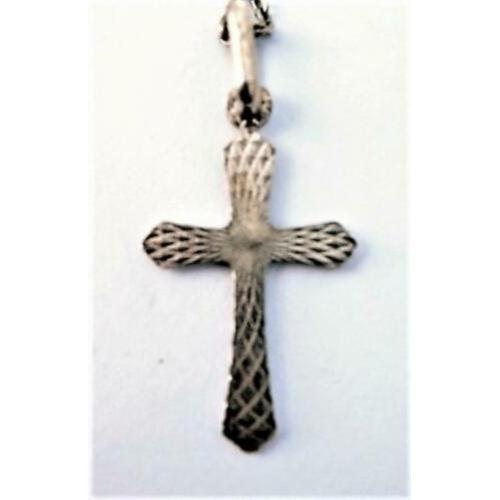 Zilveren hangertje - crucifix - kruisje (124)