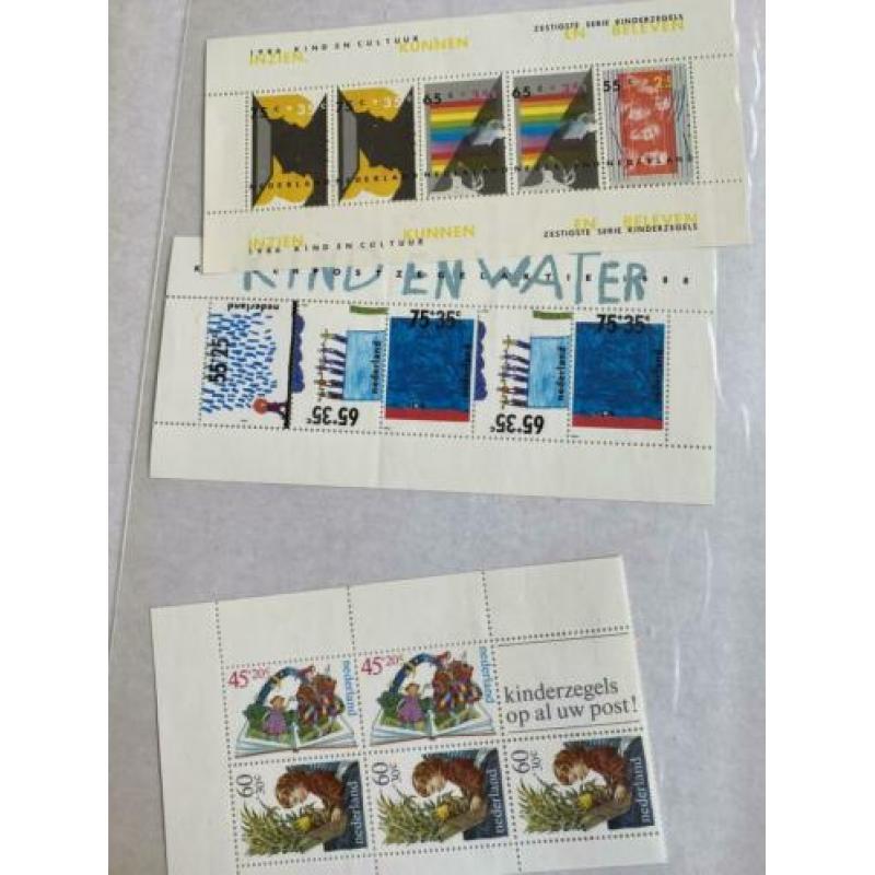 Postzegels kinderpostzegels jaren 70, 80 en 90