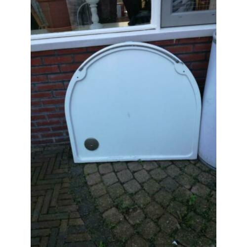 Douchebak half rond met glasdeuren