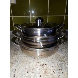 Retro 3 Gero Zilmeta Dekschalen Verzilverde Schalen Deksel