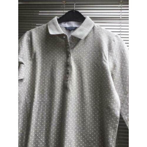 Bloomings poloshirt grijs witte stip nieuw