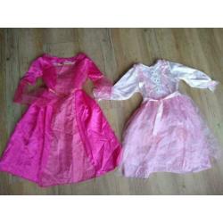 2 mooie roze prinsessen jurken maat 104 110 prinses jurkjes