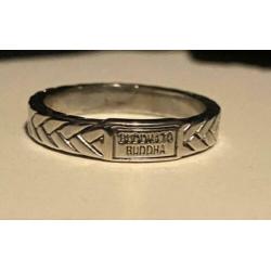 Buddha to buddha look ring zilver kleur maat 20