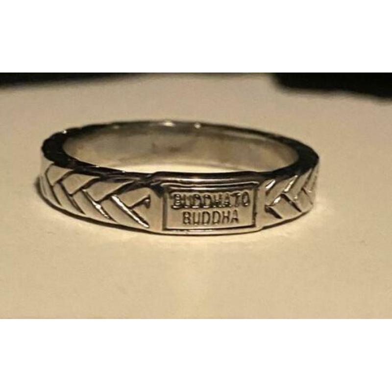 Buddha to buddha look ring zilver kleur maat 20