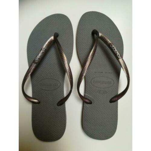 *Nieuw* Havaianas Slim Logo Metallic maat 41/42