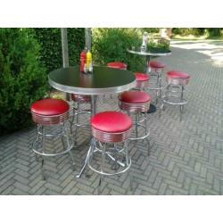 Bel Air Amerikaanse bartafel barkrukken bar sixties fifties