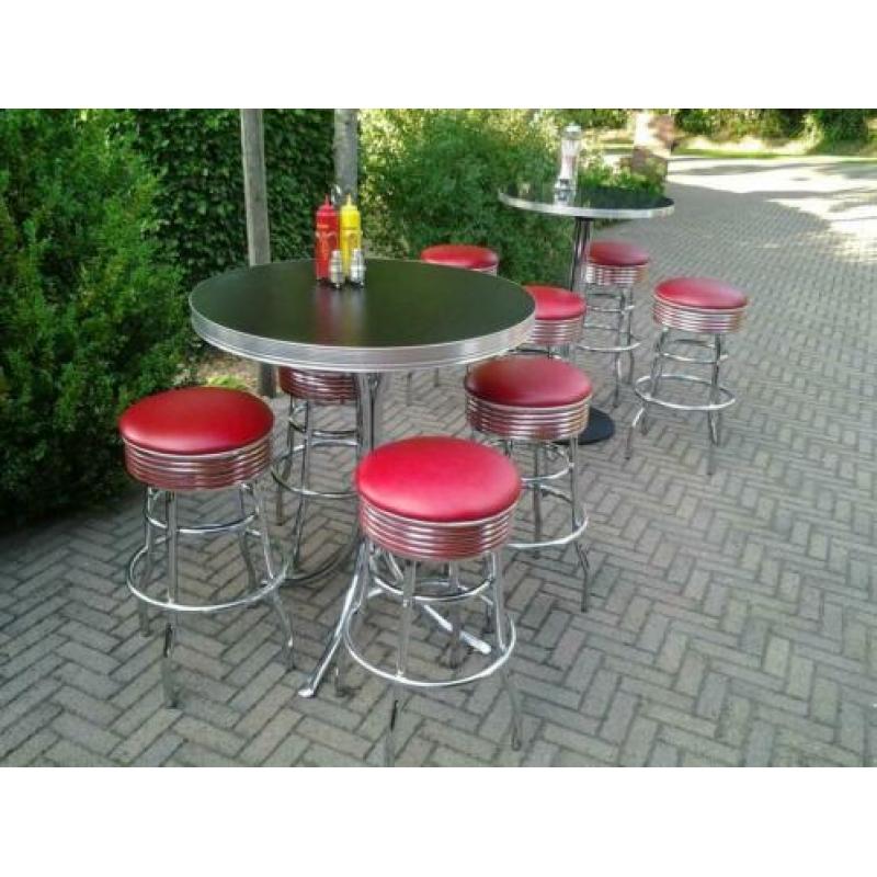 Bel Air Amerikaanse bartafel barkrukken bar sixties fifties