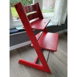 Rode Stokke Tripp Trapp te koop (echt nieuwstaat)
