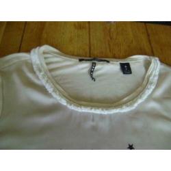 Z.g.a.n. ecru Maison Scotch top, maat 2 = 38/40