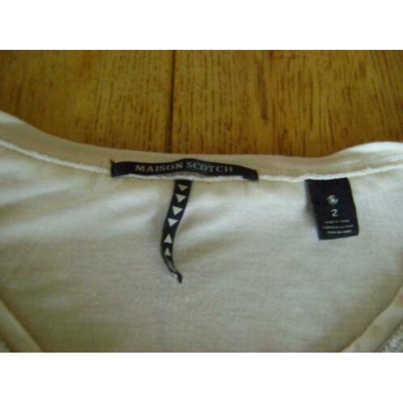Z.g.a.n. ecru Maison Scotch top, maat 2 = 38/40