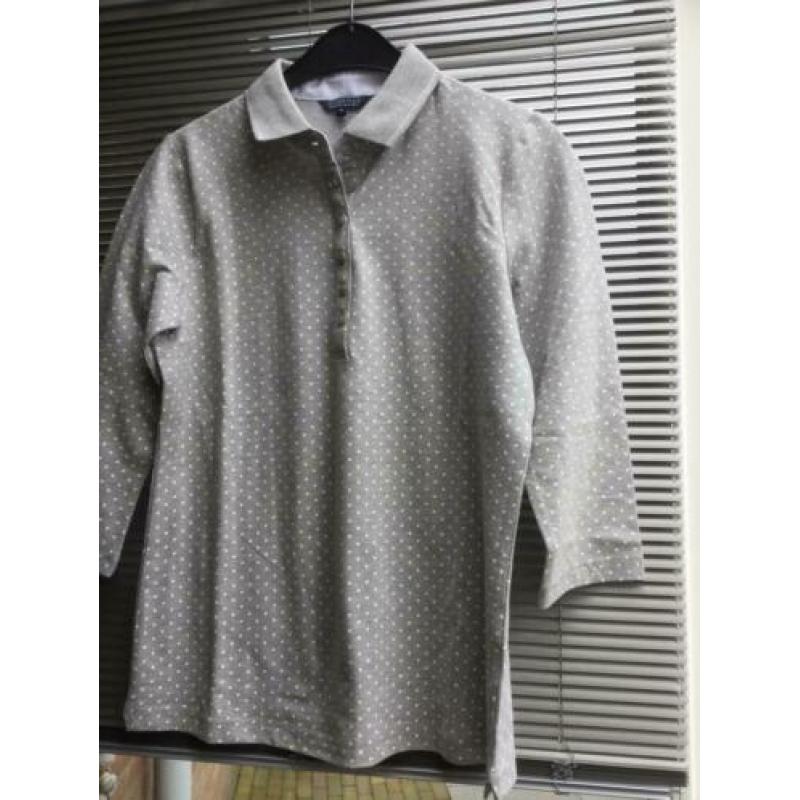 Bloomings poloshirt grijs witte stip nieuw