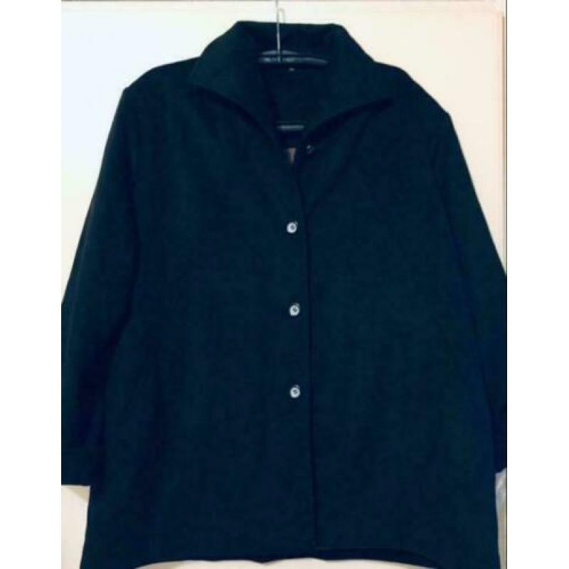 Coach&Yacket casual jas. 60%wol.zwart. mt 56 . NIEUW