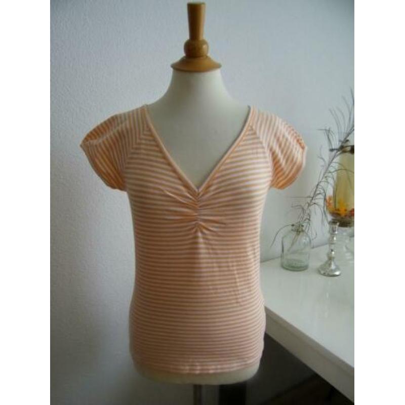 Dames Shirt Maat M Gestreept Zalm