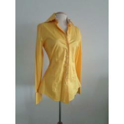 Pulls blouse, okergeel, nieuw met labels, maat 36