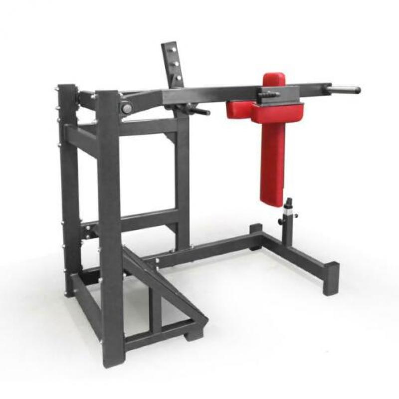 Pendulum squat machine.