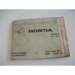Honda Garantie Service Coupon boekje NL + B
